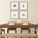 Paragon Equestrian S/4 Black 20 X 20 X 1 Wall Art