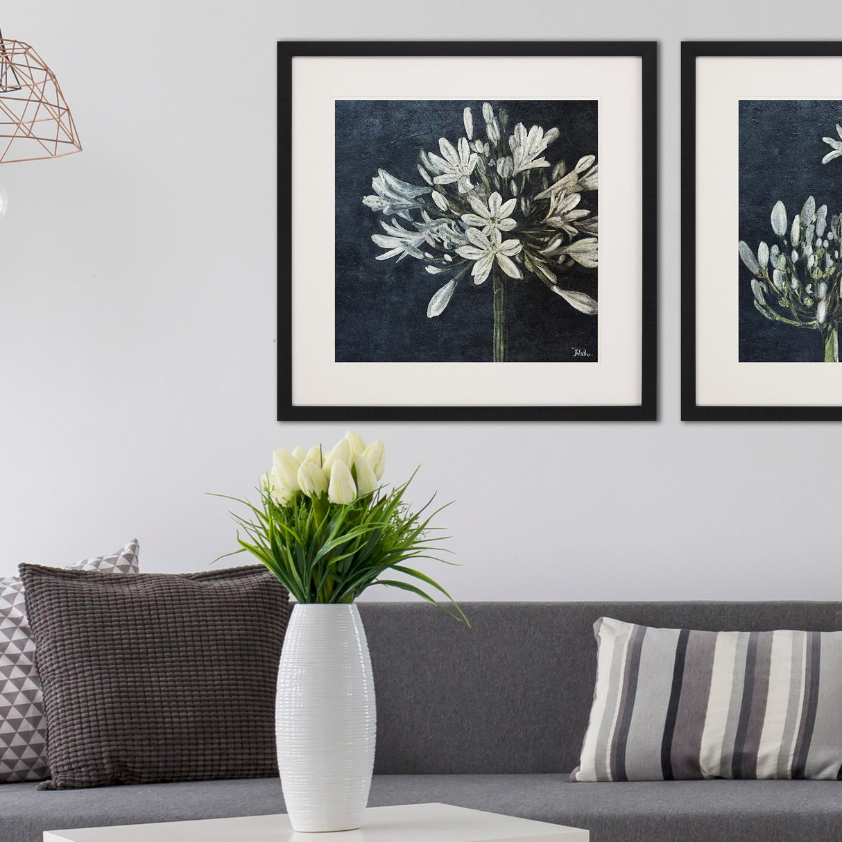 Paragon Midnight Lilies I Black 43 X 43 X 2 Wall Art
