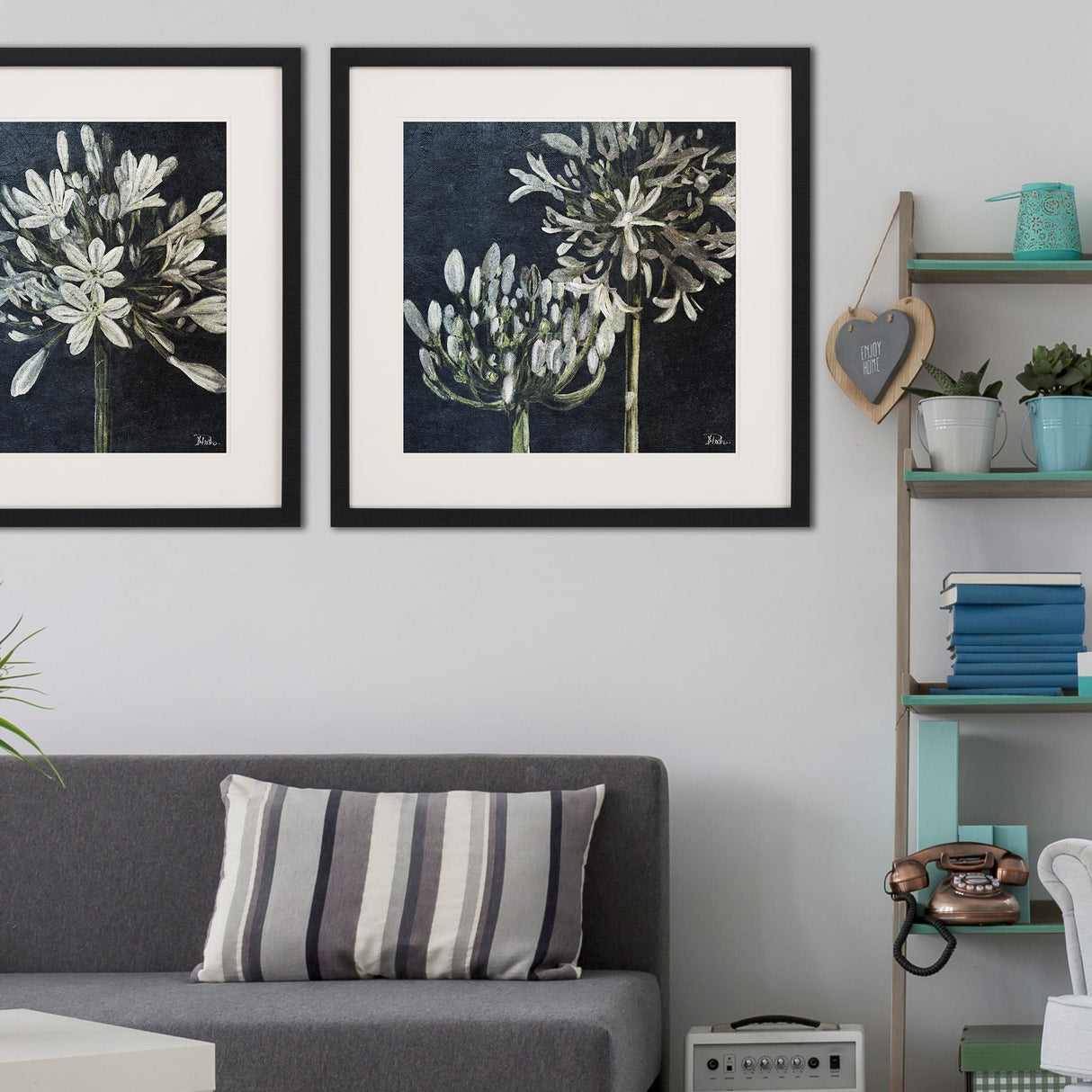Paragon Midnight Lilies II Black 43 X 43 X 2 Wall Art