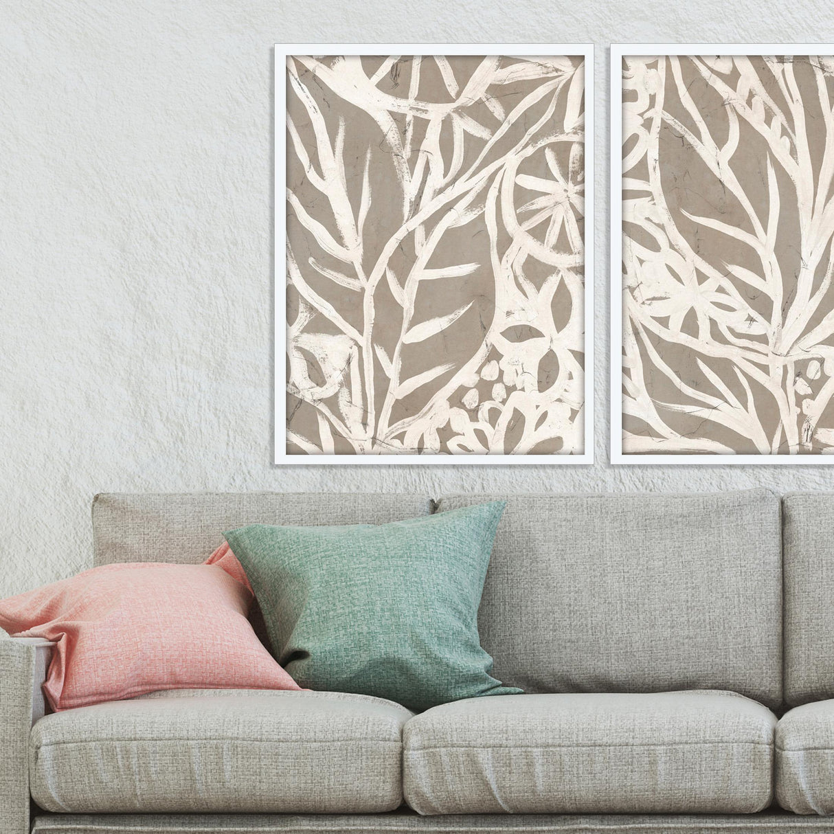 Paragon Mudcloth Foliage I Beige 50 X 38 X 3 Wall Art