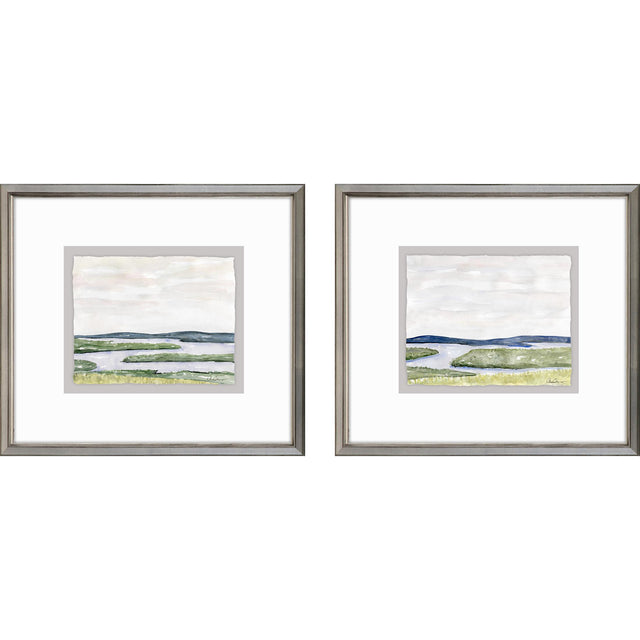 Paragon Waterside Marsh S/2 Blue 16 X 18 X 2 Wall Art