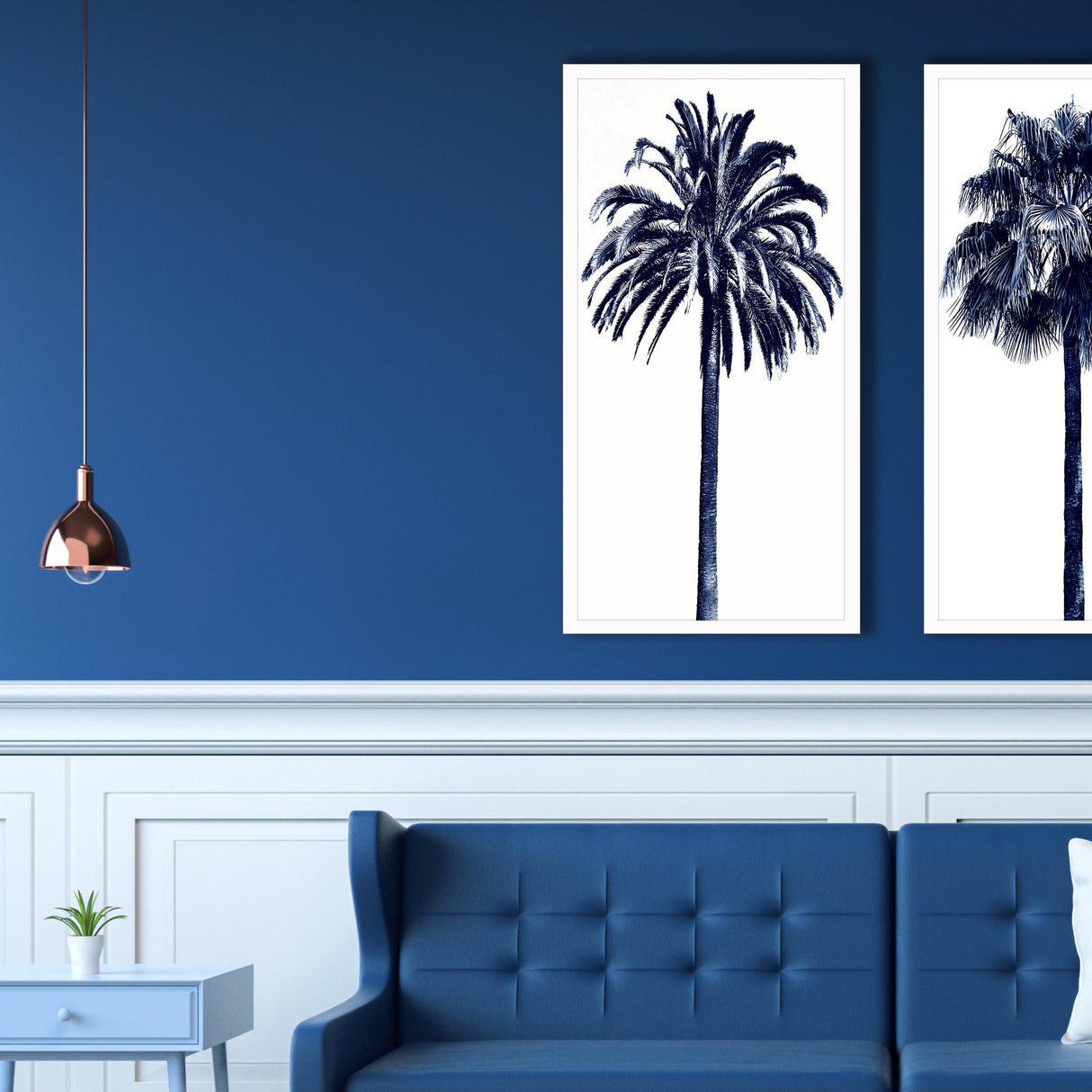 Paragon Palm Tree Blue III Blue 50 X 26 X 3 Wall Art