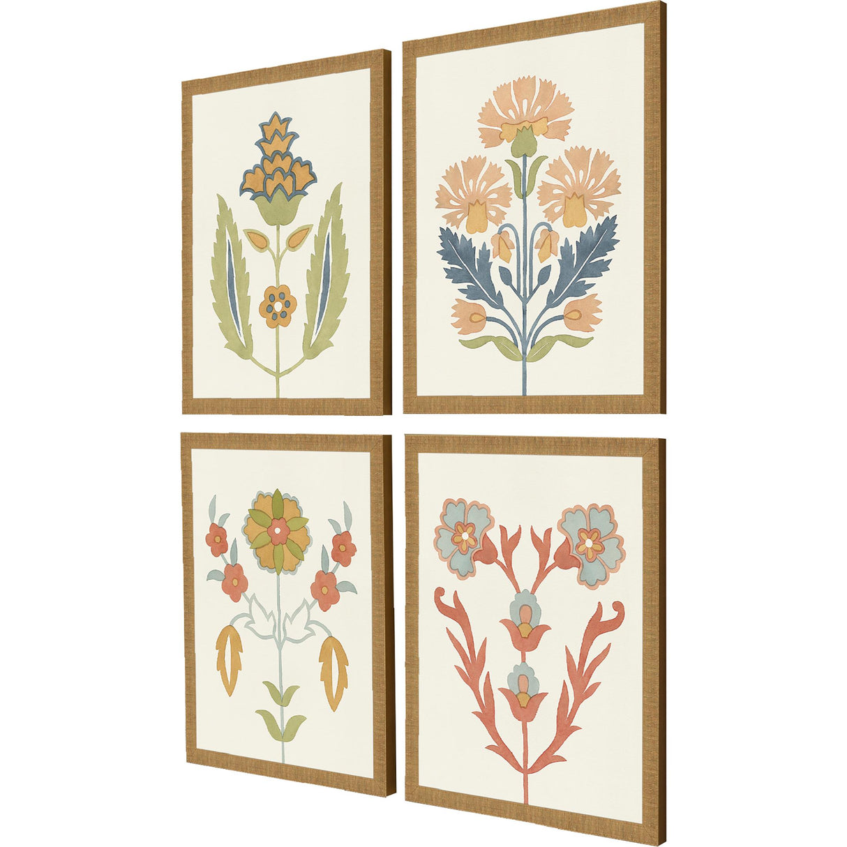 Paragon Folk Flourish S/4 Multi 26 X 20 X 2 Wall Art