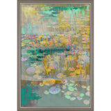 Paragon Reeds and Lilies I Turquoise 39 X 27 X 2 Wall Art