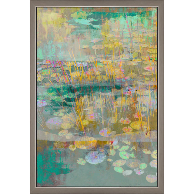 Paragon Reeds and Lilies I Turquoise 39 X 27 X 2 Wall Art