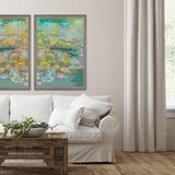 Paragon Reeds and Lilies II Turquoise 39 X 27 X 2 Wall Art