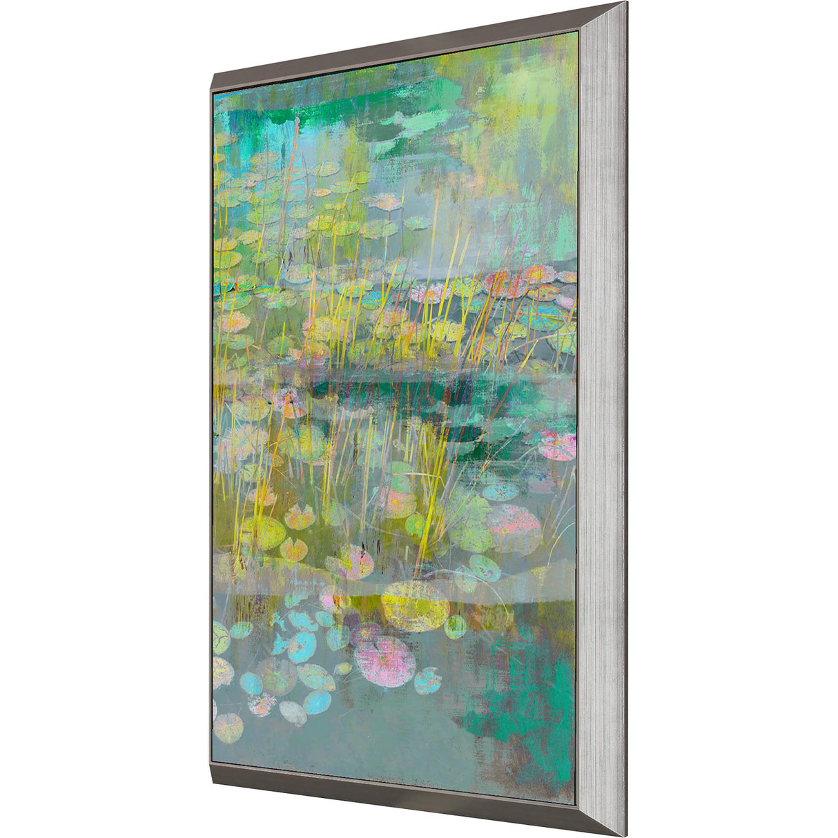Paragon Reeds and Lilies II Turquoise 39 X 27 X 2 Wall Art