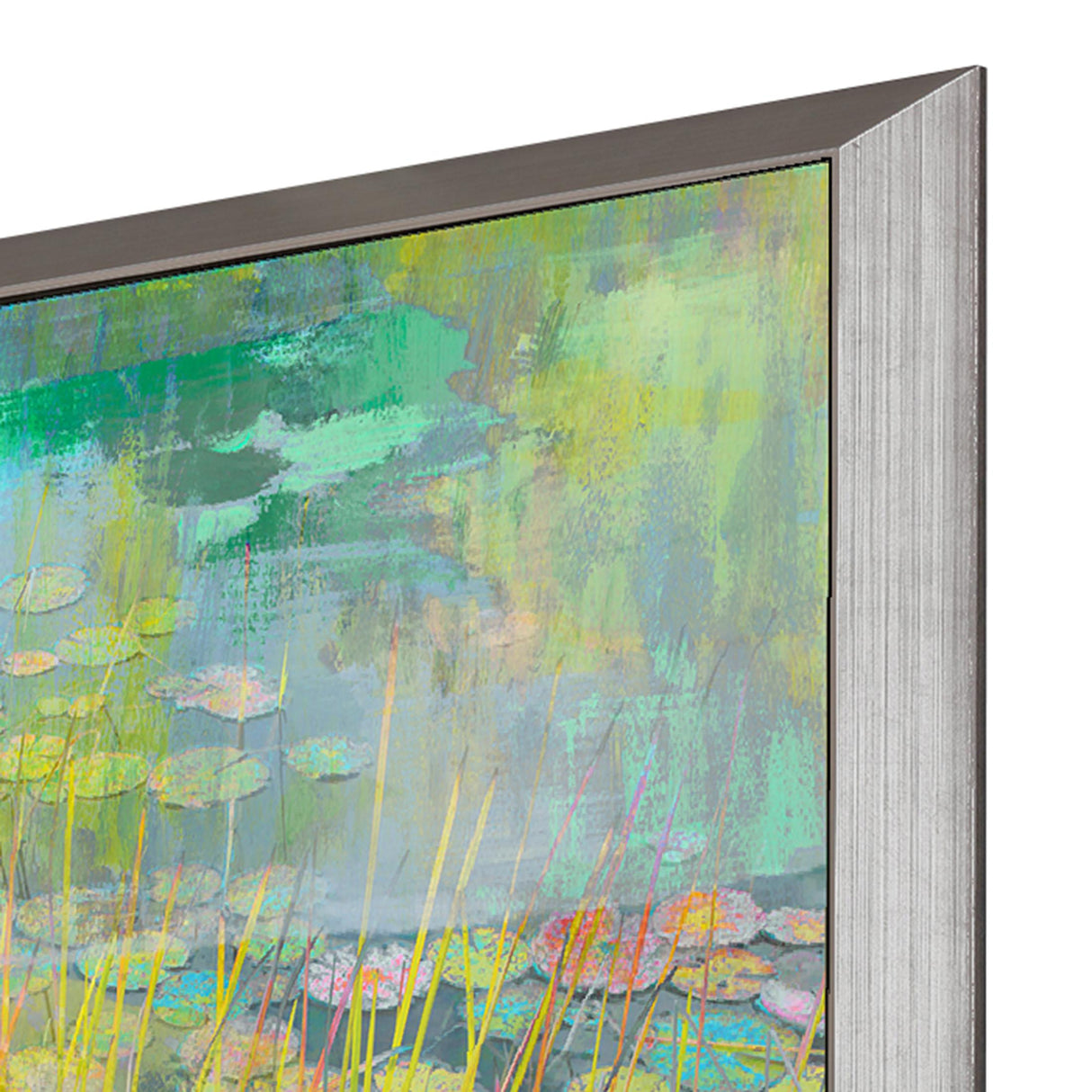 Paragon Reeds and Lilies II Turquoise 39 X 27 X 2 Wall Art