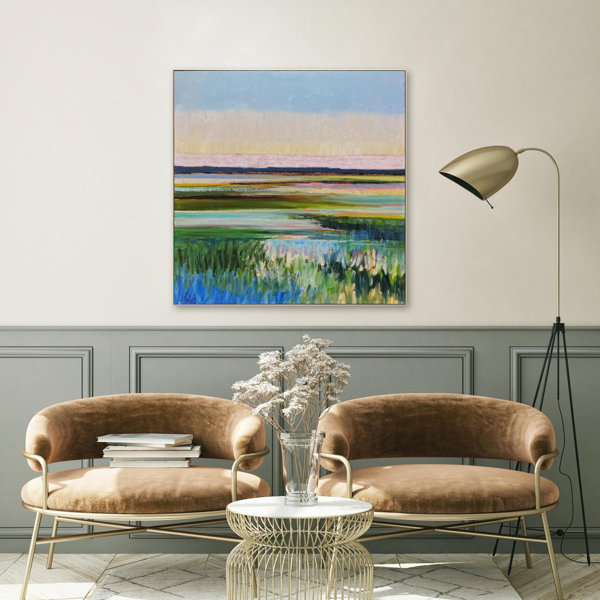 Paragon Tidal Waters Blue 37 X 37 X 3 Wall Art