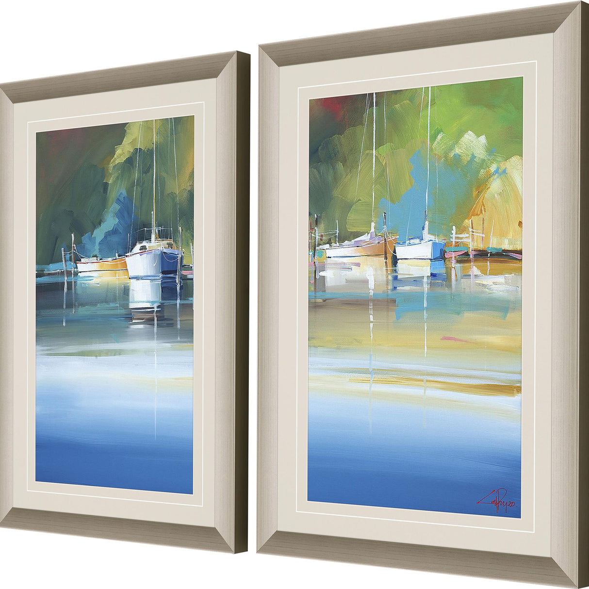 Paragon Light at Metung S/2 Blue 39 X 26 X 2 Wall Art