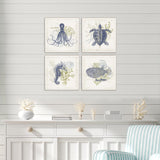 Paragon Coastal Ephemera S/4 Blue 17 X 17 X 2 Wall Art