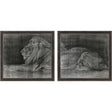 Paragon Lion S/2 Black 35 X 38 X 2 Wall Art