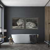Paragon Lion S/2 Black 35 X 38 X 2 Wall Art