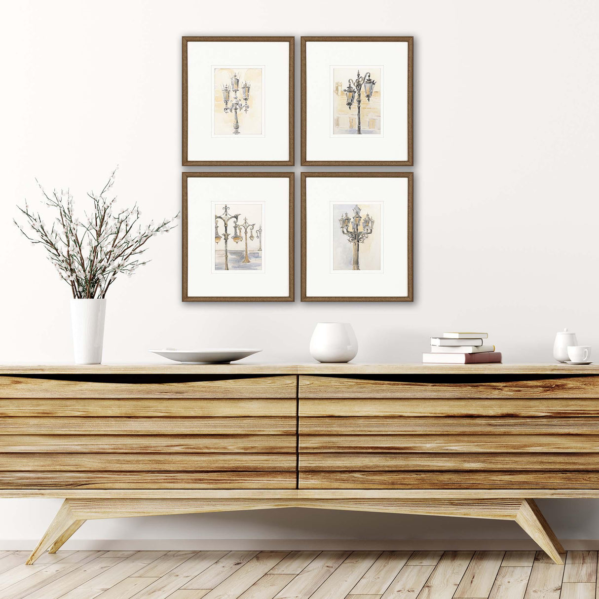 Paragon Light Posts S/4 Neutral 20 X 17 X 2 Wall Art