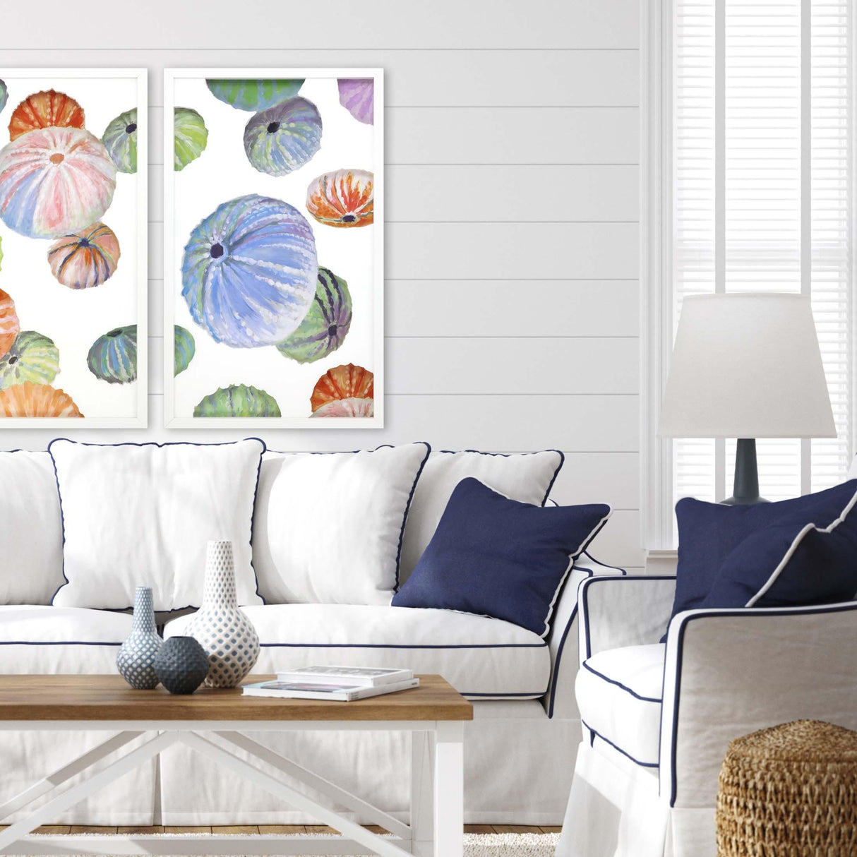 Paragon Sea Urchin II Blue 42 X 26 X 3 Wall Art