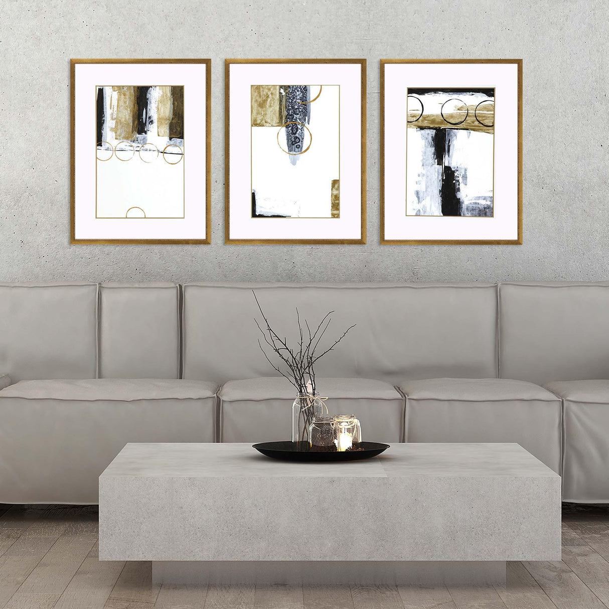 Paragon Neo Moderne I S/3 White 25 X 19 X 1 Wall Art