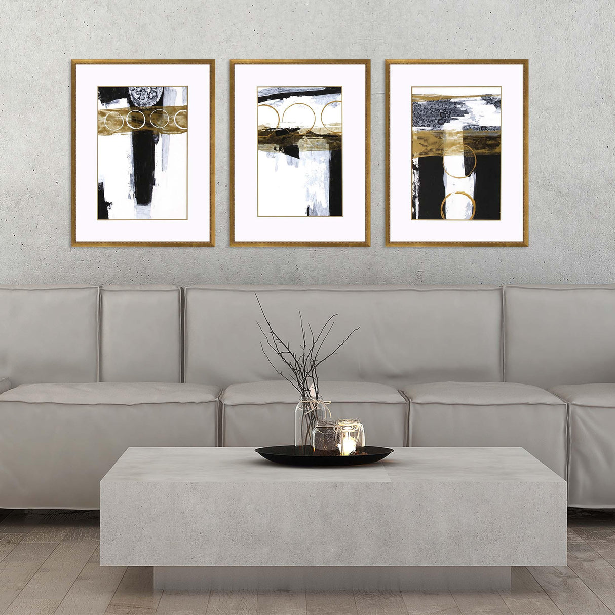 Paragon Neo Moderne II S/3 White 25 X 19 X 1 Wall Art