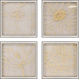 Paragon Golden Organics II S/4 Metallic 18 X 18 X 2 Wall Art