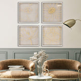 Paragon Golden Organics II S/4 Metallic 18 X 18 X 2 Wall Art