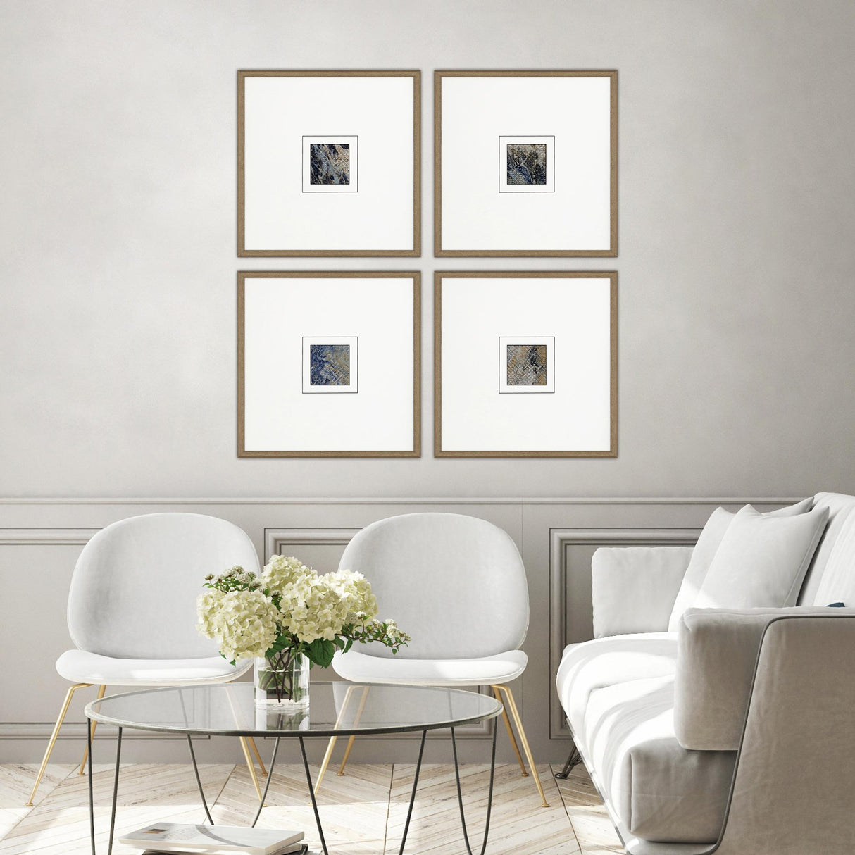 Paragon Metamorphosis II S/4 Blue 21 X 21 X 2 Wall Art