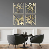 Paragon Splash of Gold I S/4 Metallic 22 X 22 X 2 Wall Art