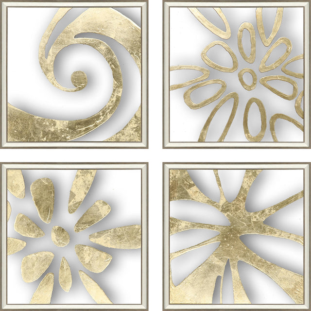 Paragon Splash of Gold II S/4 Metallic 22 X 22 X 2 Wall Art