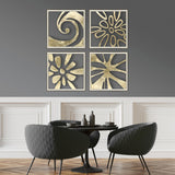 Paragon Splash of Gold II S/4 Metallic 22 X 22 X 2 Wall Art