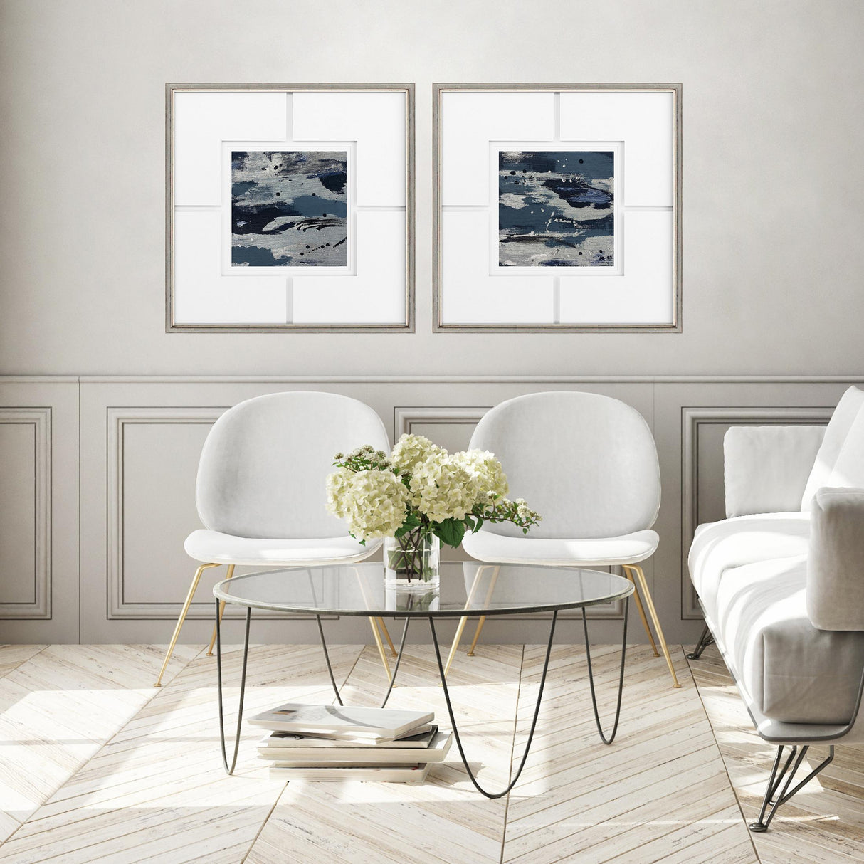 Paragon Imprint II S/2 Blue 25 X 25 X 2 Wall Art