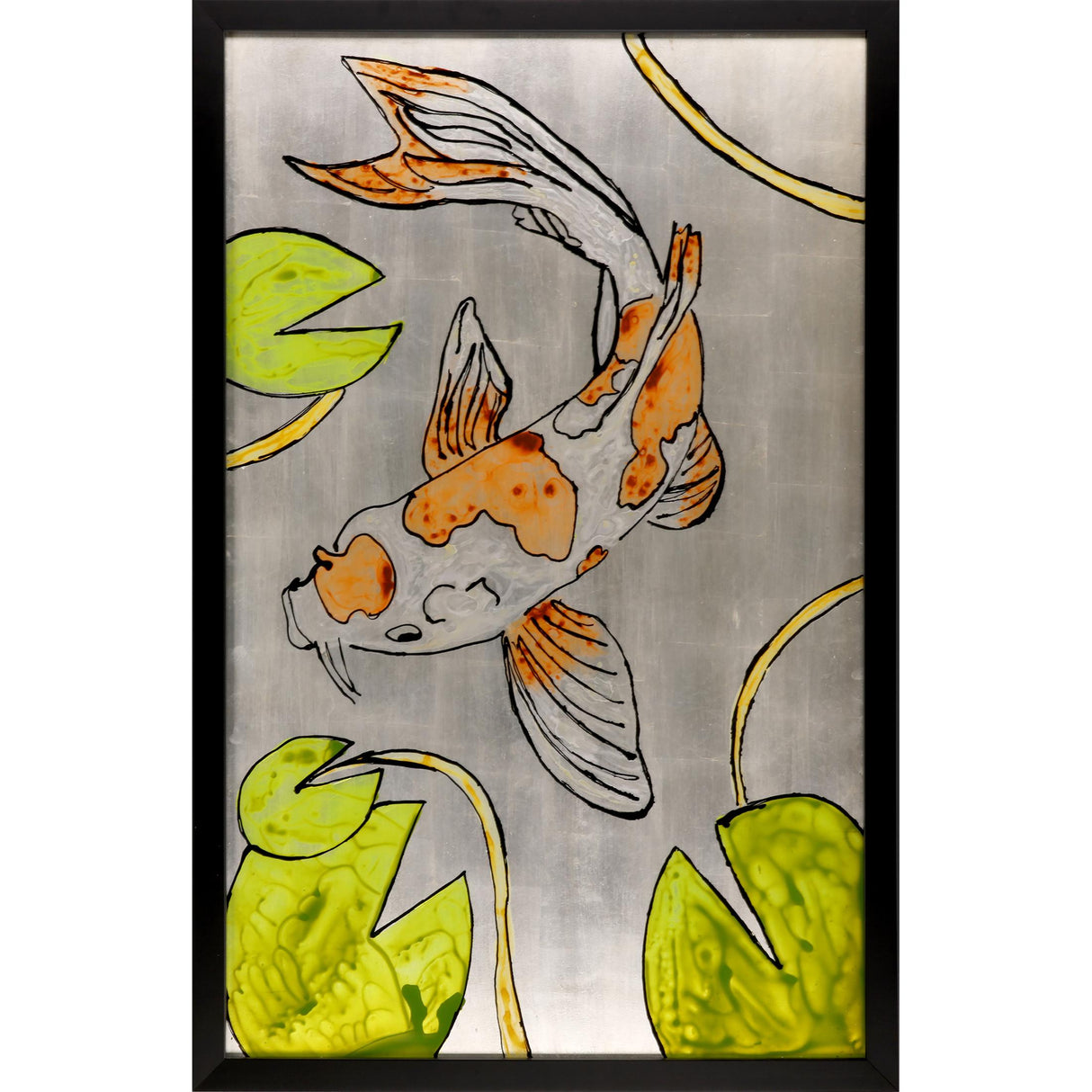 Paragon Silver Pond I Orange 50 X 32 X 3 Wall Art