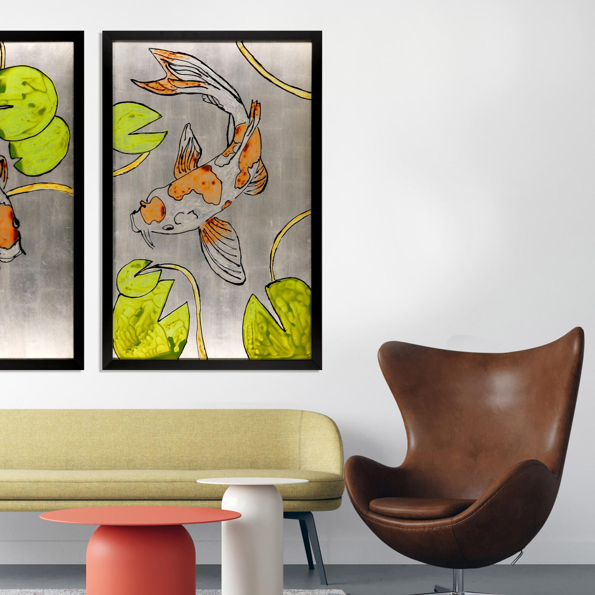 Paragon Silver Pond I Orange 50 X 32 X 3 Wall Art