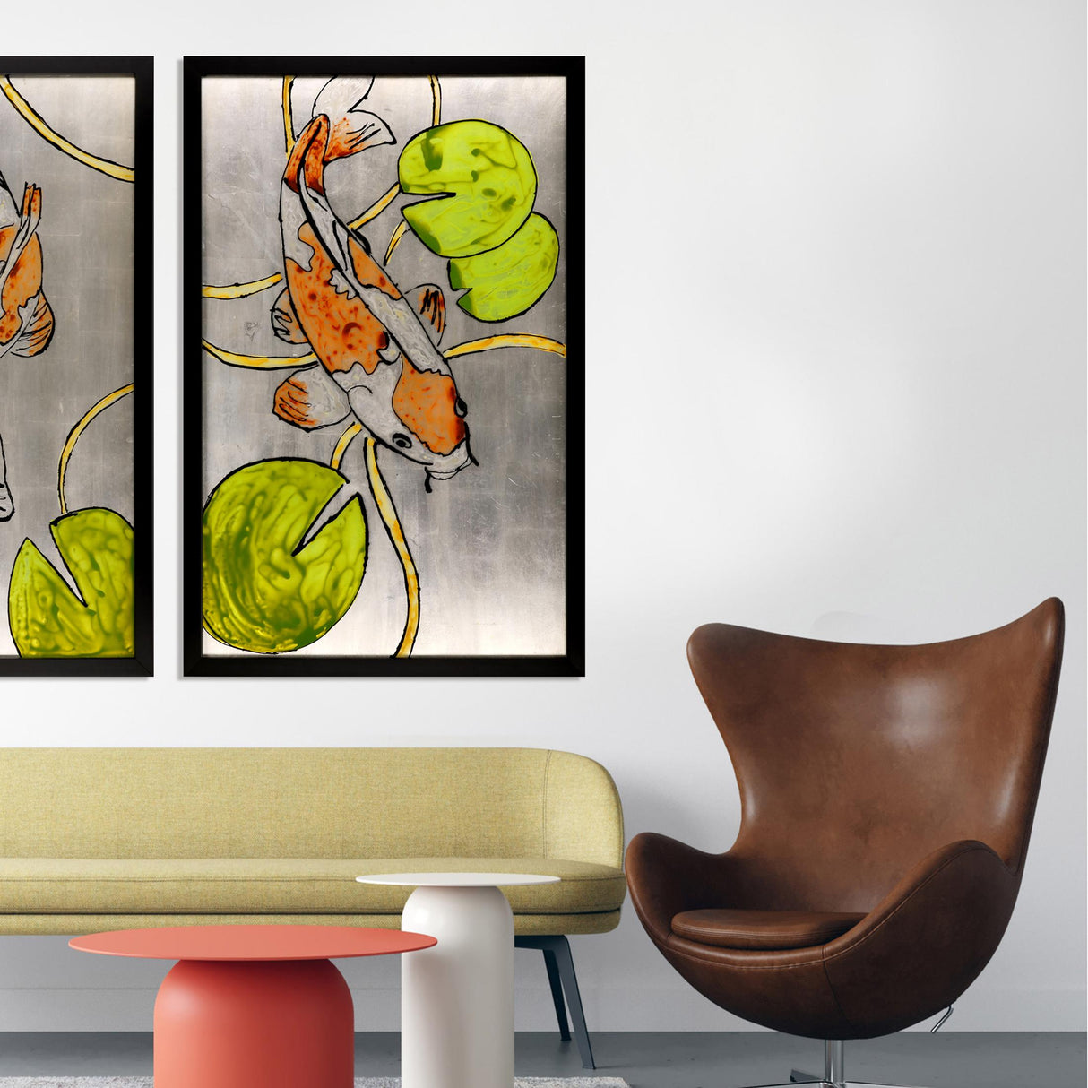 Paragon Silver Pond II Orange 50 X 32 X 3 Wall Art