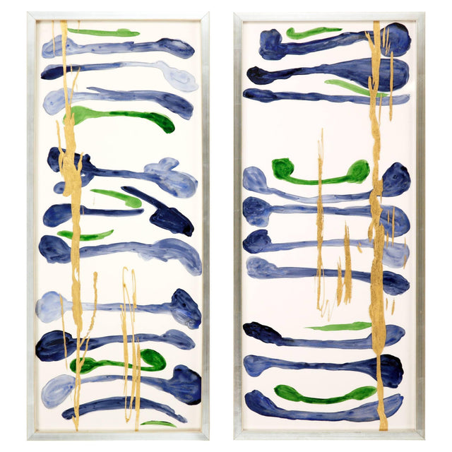 Paragon Tempo S/2 Blue 41 X 17 X 3 Wall Art