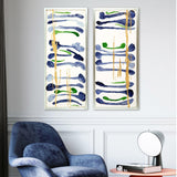 Paragon Tempo S/2 Blue 41 X 17 X 3 Wall Art