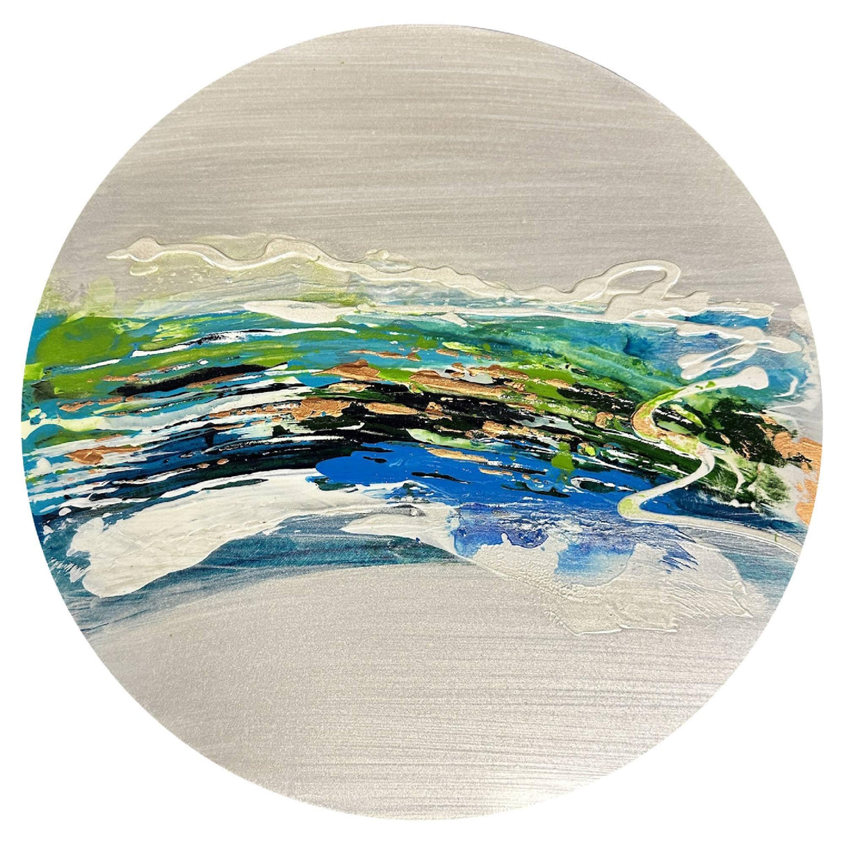 Paragon In Orbit I Blue 12 X 12 X 2 Wall Hanging