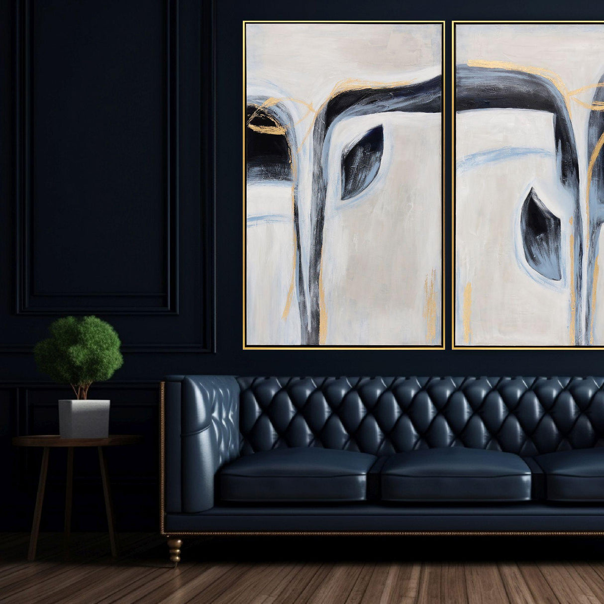 Paragon Nouveau I Blue 61 X 37 X 3 Wall Art