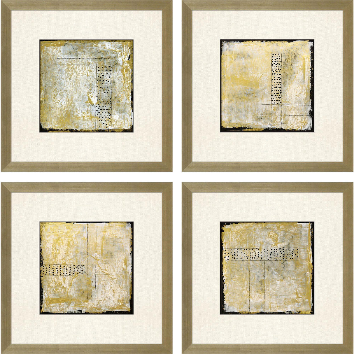 Paragon Golden Speck S/4 White 23 X 23 X 2 Wall Art