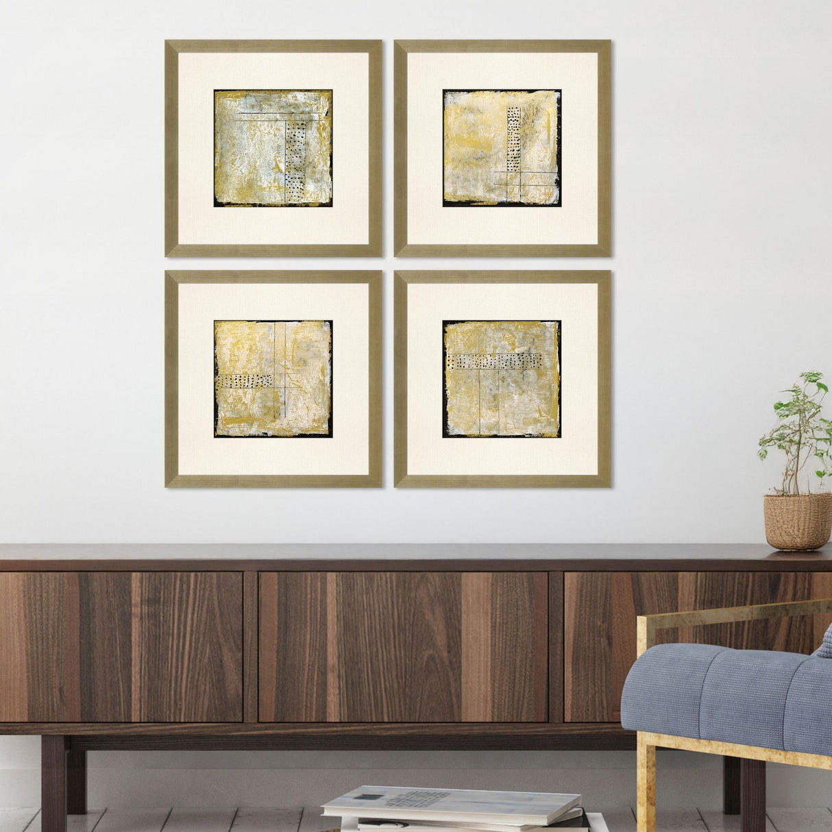 Paragon Golden Speck S/4 White 23 X 23 X 2 Wall Art