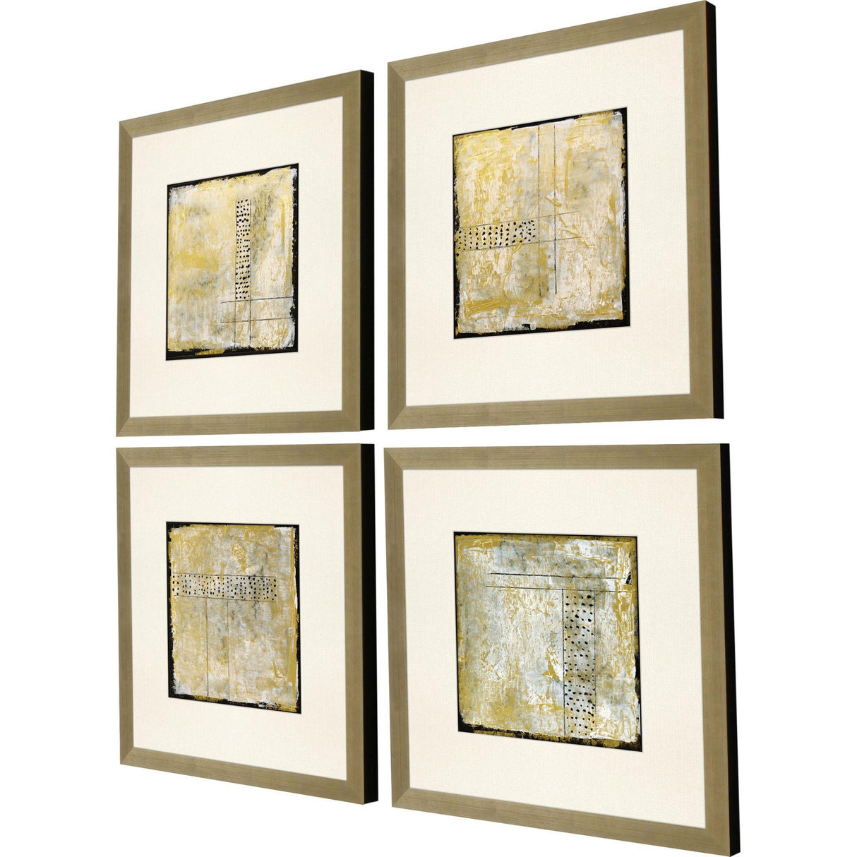 Paragon Golden Speck S/4 White 23 X 23 X 2 Wall Art