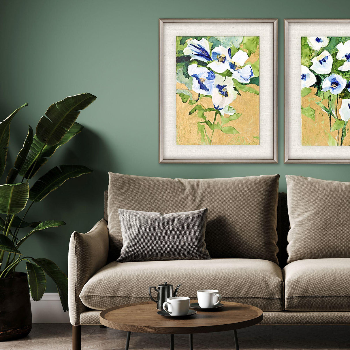 Paragon Snow Petals I Blue 32 X 26 X 2 Wall Art