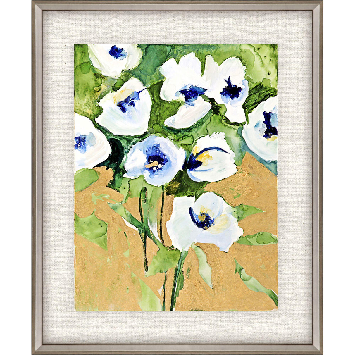 Paragon Snow Petals II Blue 32 X 26 X 2 Wall Art