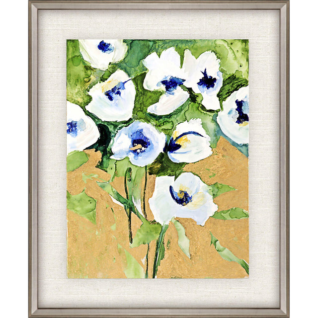 Paragon Snow Petals II Blue 32 X 26 X 2 Wall Art