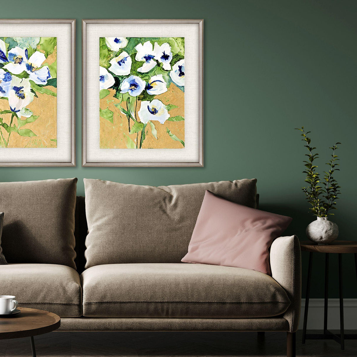 Paragon Snow Petals II Blue 32 X 26 X 2 Wall Art