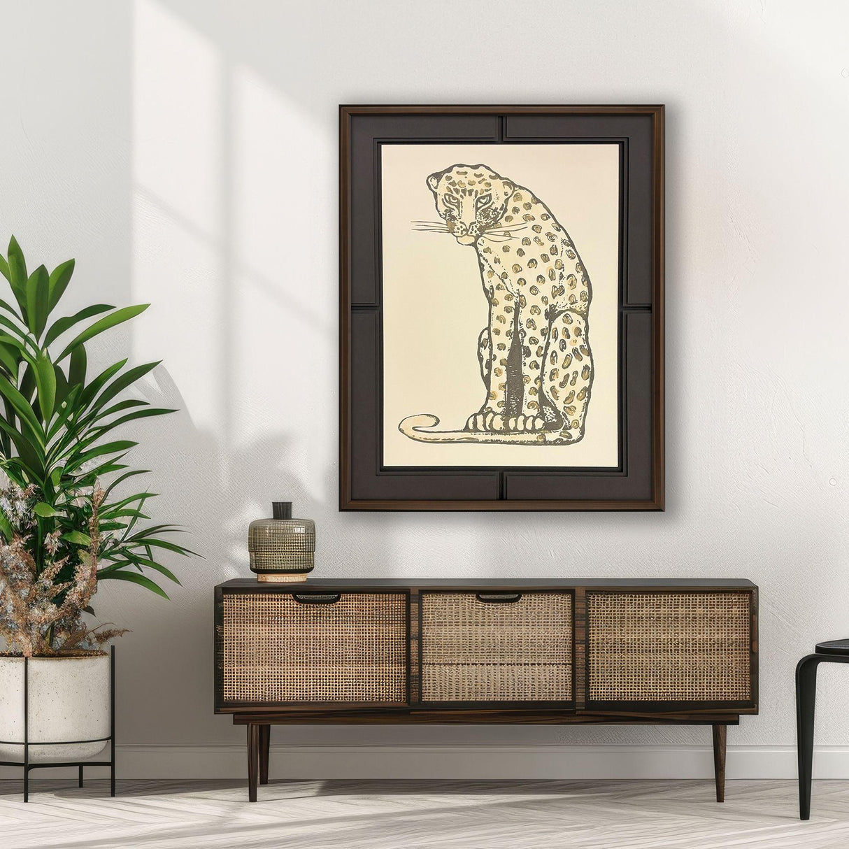 Paragon Golden Cheetah Black 57 X 43 X 3 Wall Art