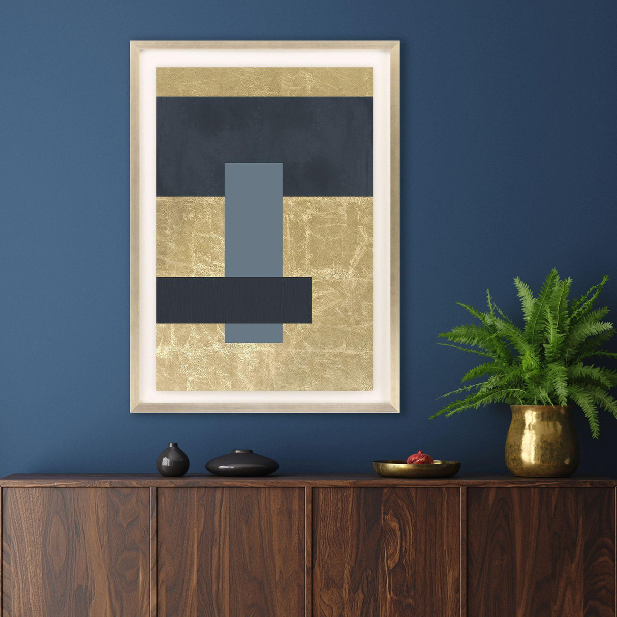Paragon Gold Colorblock I Blue 43 X 31 X 2 Wall Art