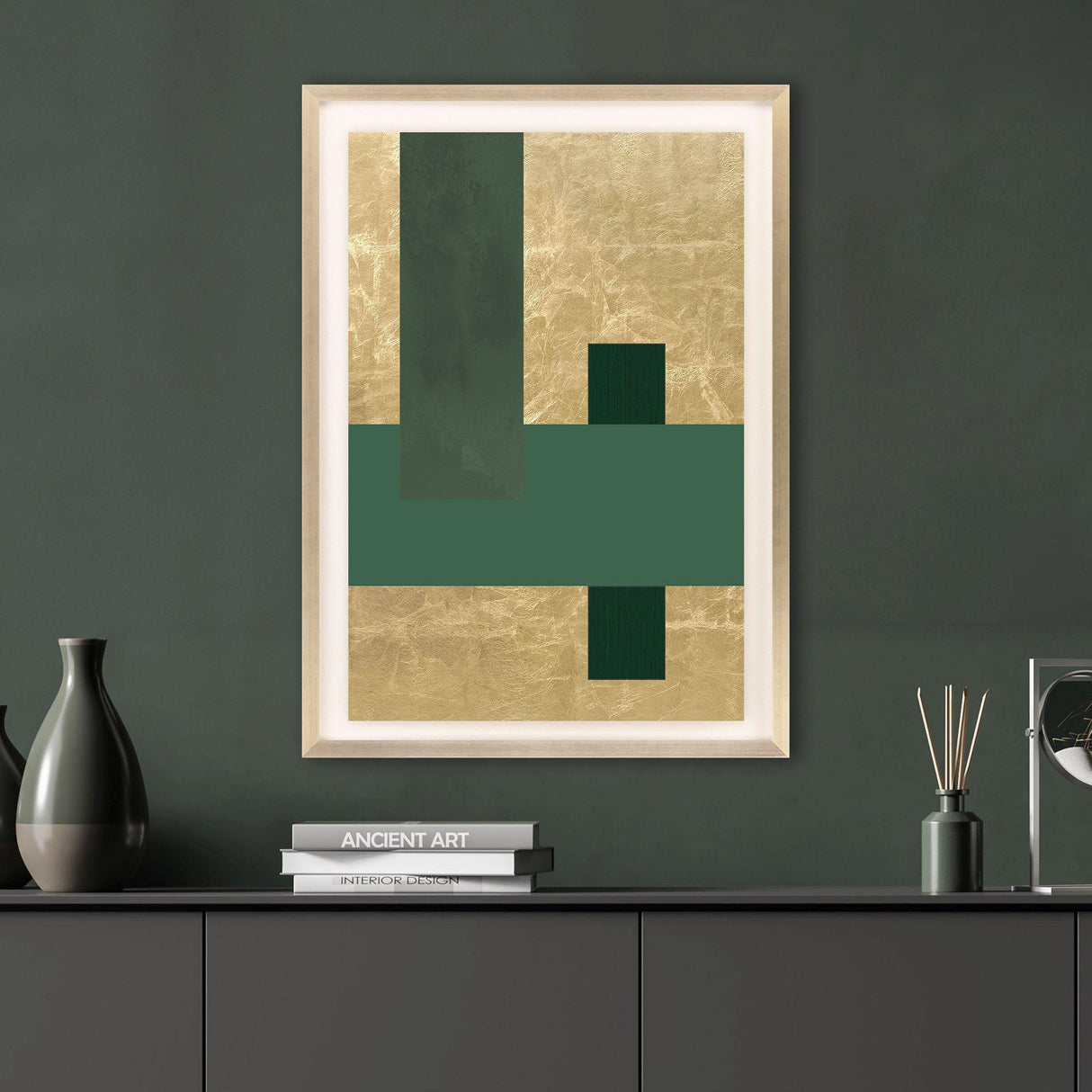 Paragon Gold Colorblock III Green 43 X 31 X 2 Wall Art