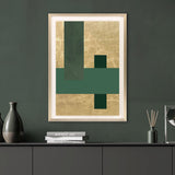 Paragon Gold Colorblock III Green 43 X 31 X 2 Wall Art