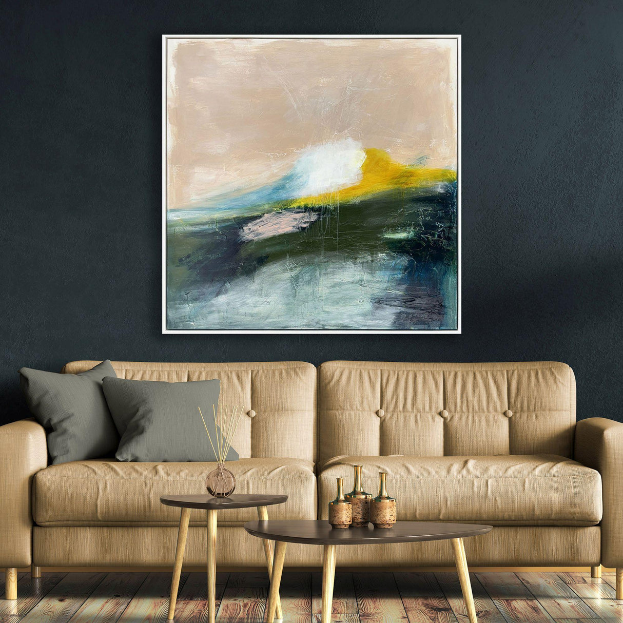 Paragon Blush and Bashful Green 56 X 56 X 2 Wall Art