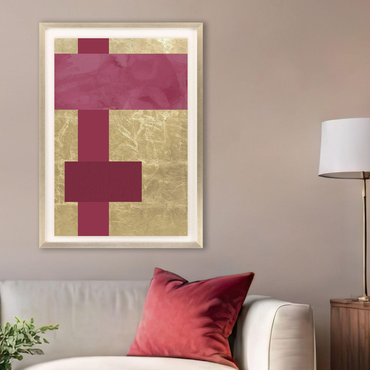 Paragon Gold Colorblock IV Pink 43 X 31 X 2 Wall Art