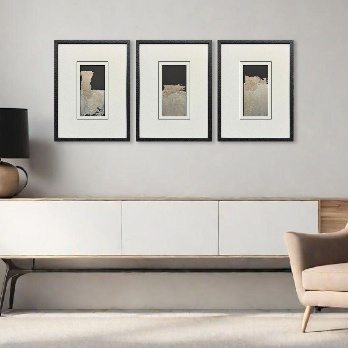 Paragon Reverie I S/3 Black 23 X 17 X 1 Wall Art