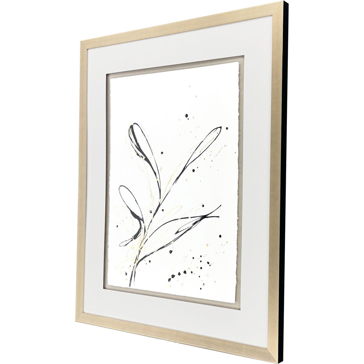 Paragon Floral Splash I Black 42 X 35 X 2 Wall Art